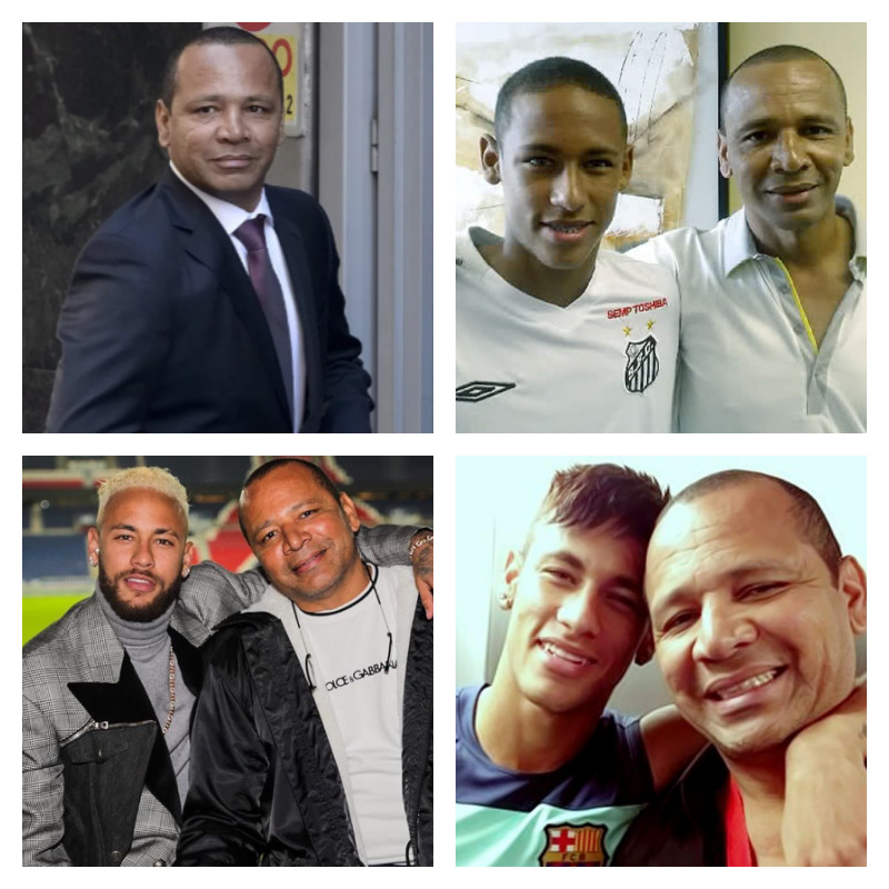 ネイマール選手の父親ダ・シウバさんの写真4枚並べた画像