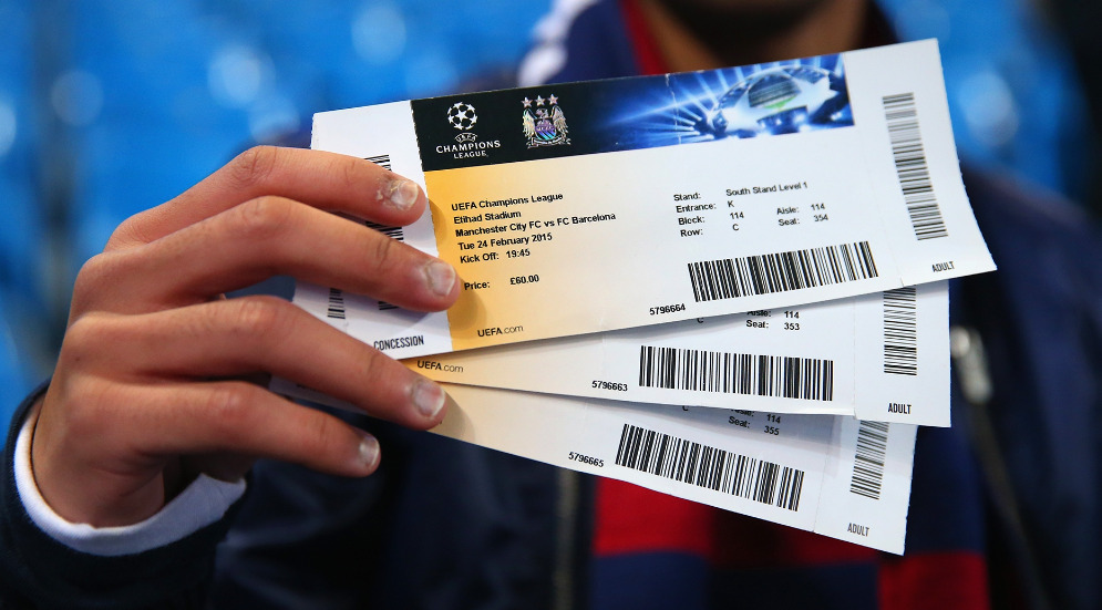 UEFAチャンピオンズリーグチケットの写真