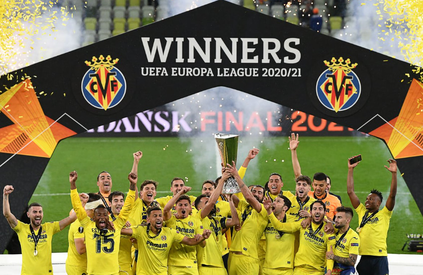 UEFAヨーロッパリーグ優勝時のビジャレアルの写真