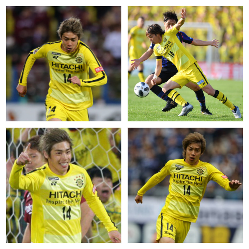 伊東純也選手の写真4枚並べた画像