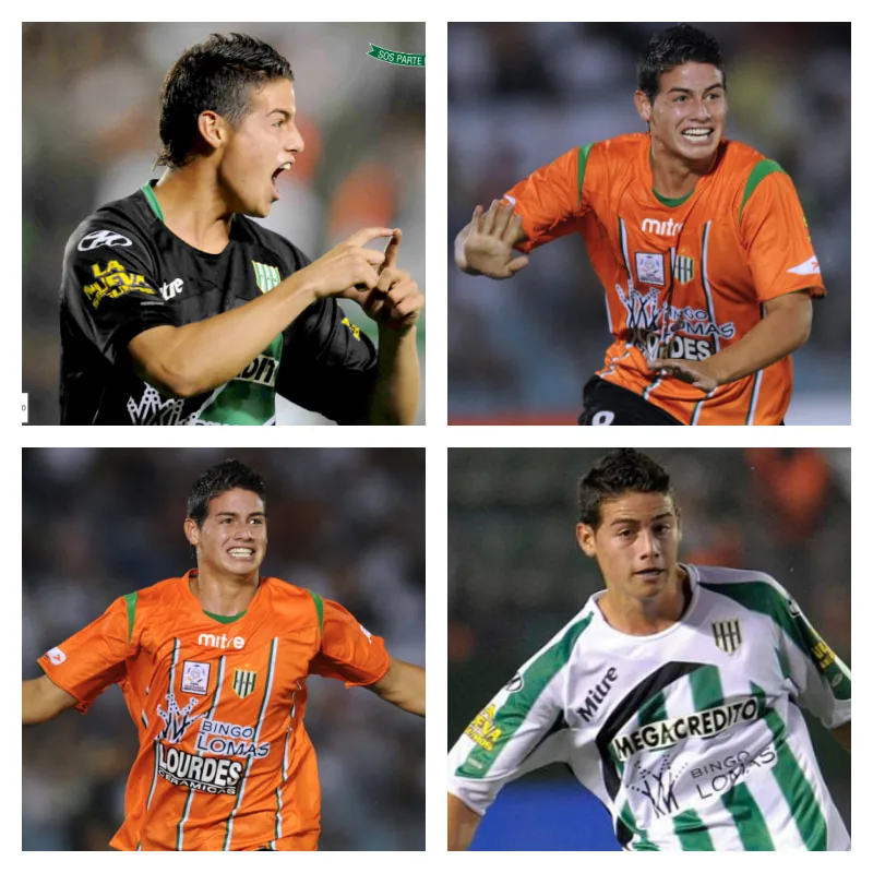 ハメス・ロドリゲス選手の写真4枚並べた画像