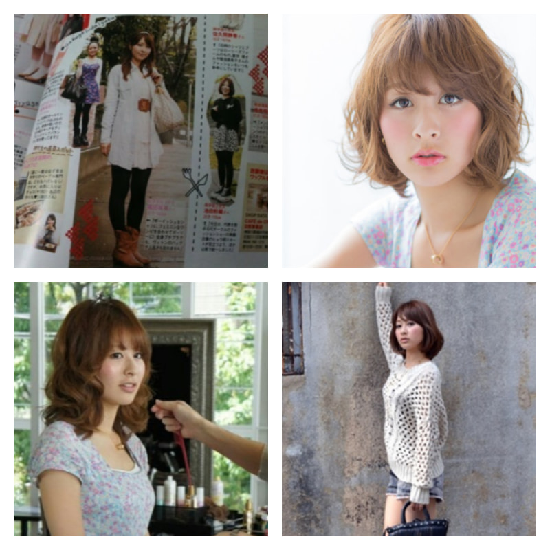 読者モデル時代の篠田裕美さんの写真4枚並べた画像