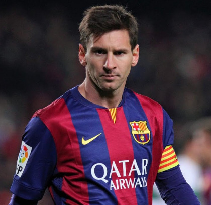 UEFAチャンピオンズリーグ2014-2015年シーズンのアシスト王に輝いたバルセロナのメッシ選手の写真