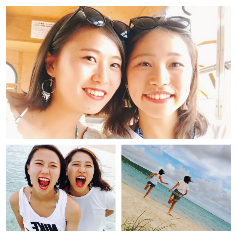 剱持クリアさんと姉・早紀さんの写真3枚並べた画像