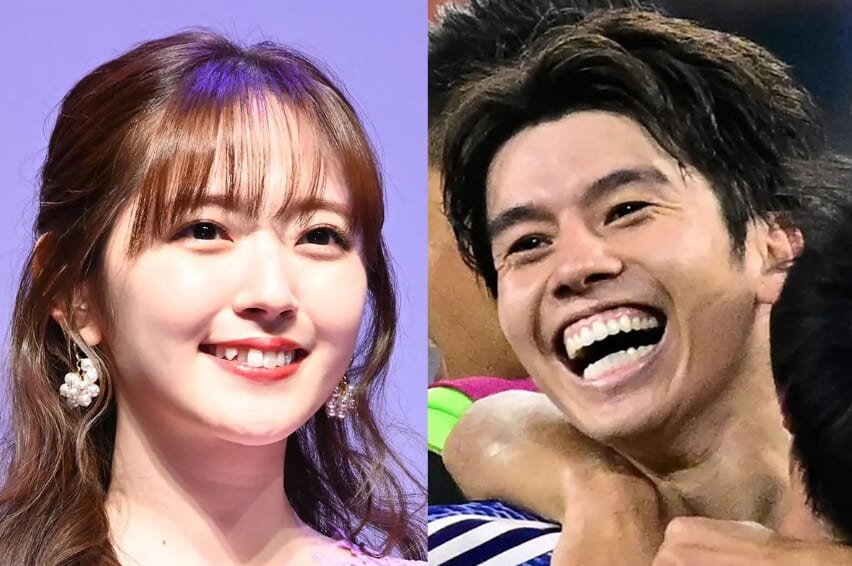 鈴木愛理さんと田中碧選手の写真