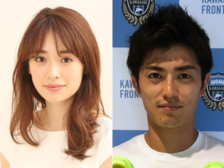 谷口彰悟選手と泉里香さんの写真
