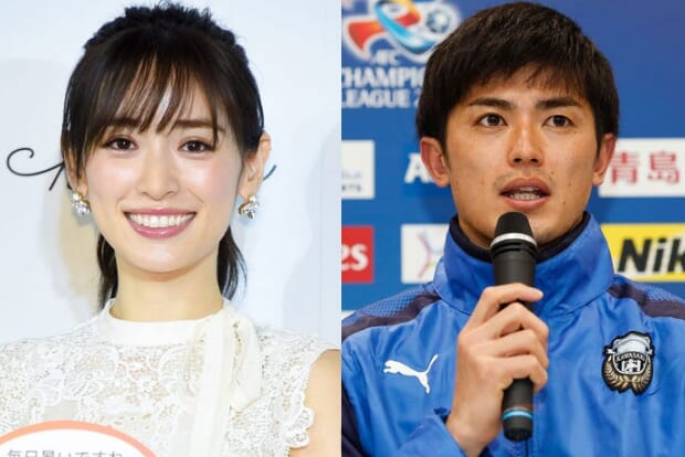 谷口彰悟選手と泉里香さんの写真